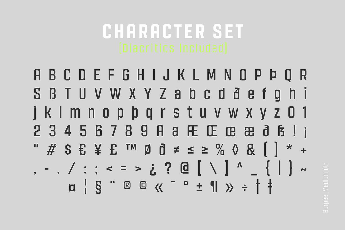Burpee Sans Condensed Typeface preview 6