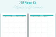 Printable Planner Kit for 2018, a Stationery Template by MOD (Thumbnail 3 of 5)