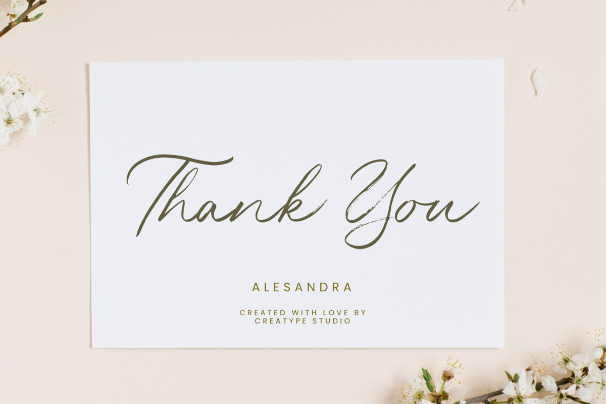 Alesandra Handbrush Script, a Script Font by Creatype Studio (Photo 10 of 10)