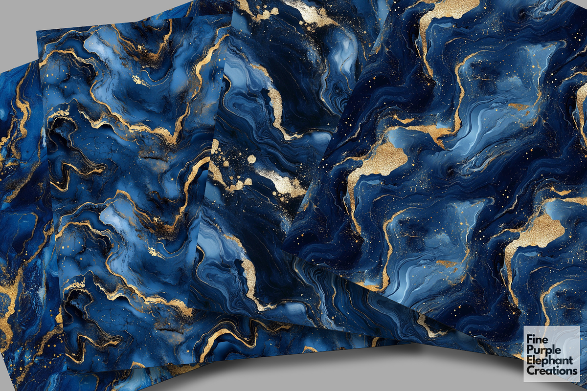 Blue Marble Texture Granite Stone, a Pattern Graphic by Fine Purple Elephant (Photo 4 of 5)