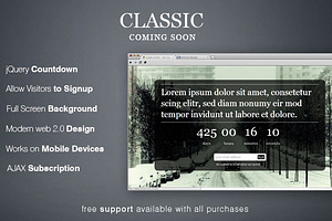 Classic Photography Countdown Page