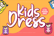 Kids Dress, a Script Font by twinstd (Thumbnail 1 of 9)