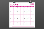 2028 12x12 COLOR Calendar Template, a Stationery Template by Running With Foxes (Thumbnail 4 of 6)