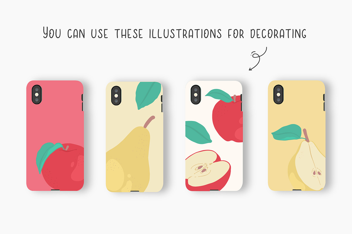 Pears and apples illustrations, a Decorative Illustration by Wander Designs (Photo 2 of 7)