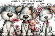 Whimsical Easter Dogs Clipart, an Illustration by Daily.Designs (Thumbnail 1 of 8)