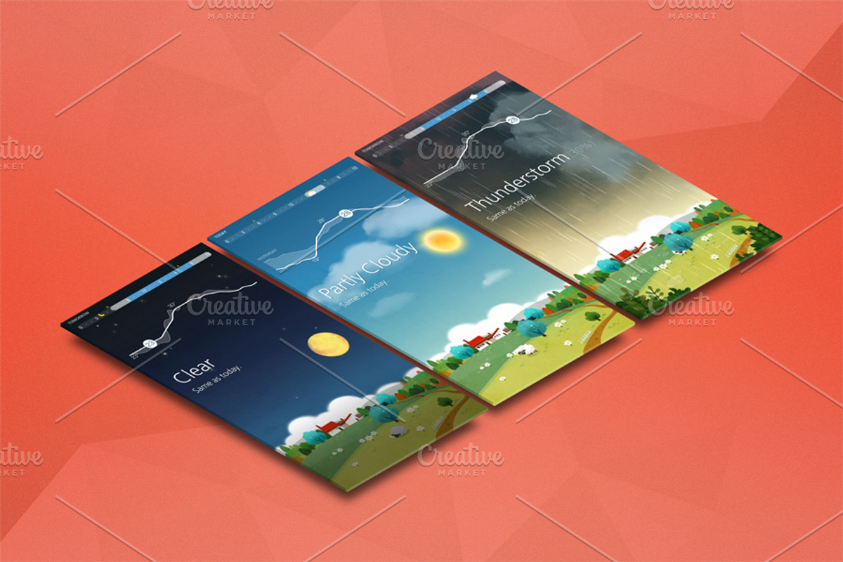 App Mock up - Isometric Scenes, an iPhone Mockup by RgraphicsDesign (Photo 4 of 5)