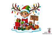 10 PNG North Pole ELF Clipart Bundle, a Graphic by Clipart Bloom (Thumbnail 9 of 17)