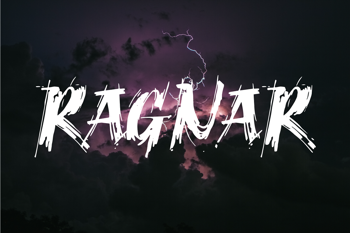 Ragnar Brush Font, a Font by Monoco Type Foundry (Photo 1 of 5)