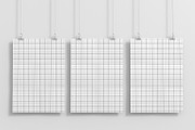 Three Hanging Poster Mockup, a Product Mockup by graphypix (Thumbnail 4 of 4)