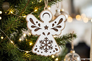 Nativity Angel Ornament SVG Bundle, a Decorative Illustration by svgocean (Thumbnail 2 of 7)