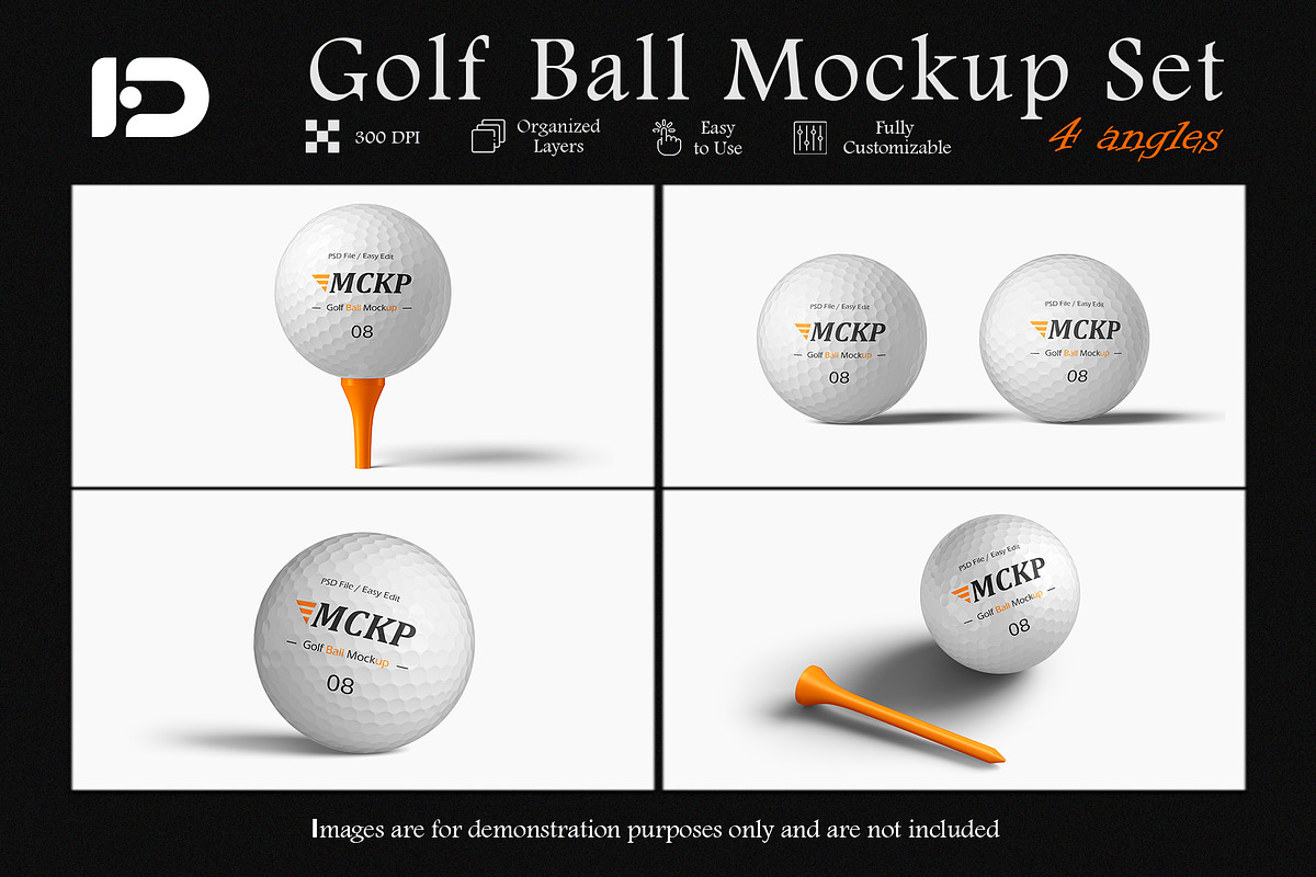Golf Ball Mockup Set, an Advertising Mockup by ForgeDesign (Photo 1 of 7)