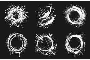 Circle spray grunge set. Circular, an Illustration by Stock-Smart-Start