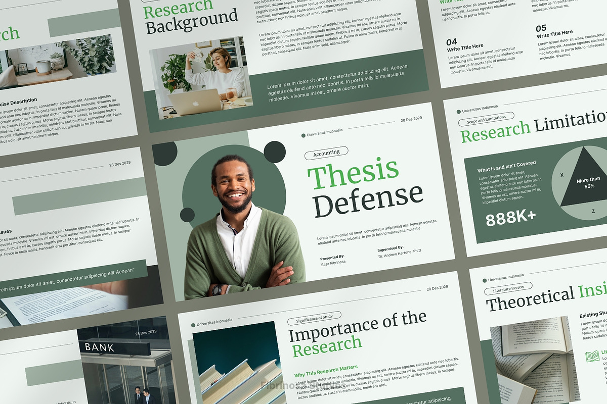 Accounting Thesis Defense Template, a Presentation Template by FIBRINOSÄ (Photo 1 of 6)