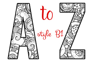 Coloring Letters of the Alphabet B1