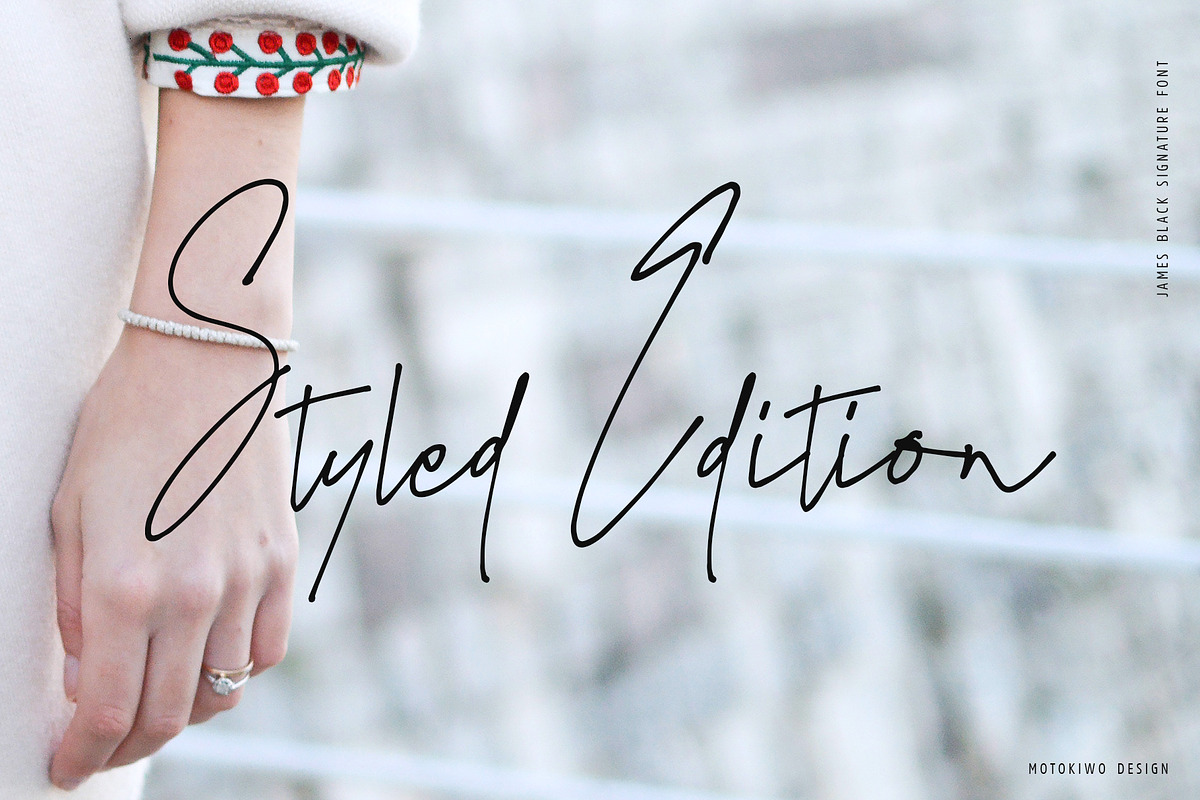 James Black Elegant Signature Font preview 5