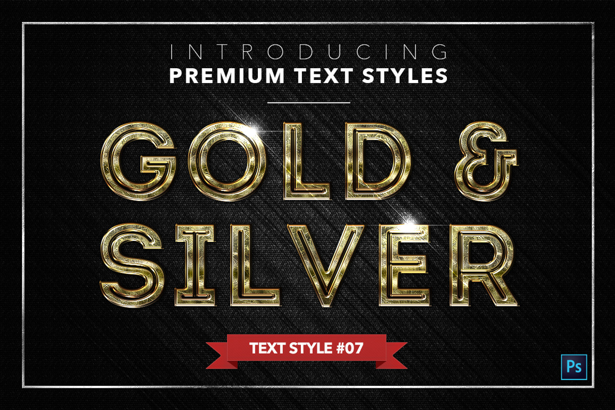 Gold & Silver #3 - 15 Text Styles, a Layer Style Add-On by Jonas Stensgaard (Photo 8 of 18)