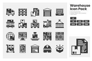 Warehouse Icon Pack, a Solid Icon by erifqizeicon