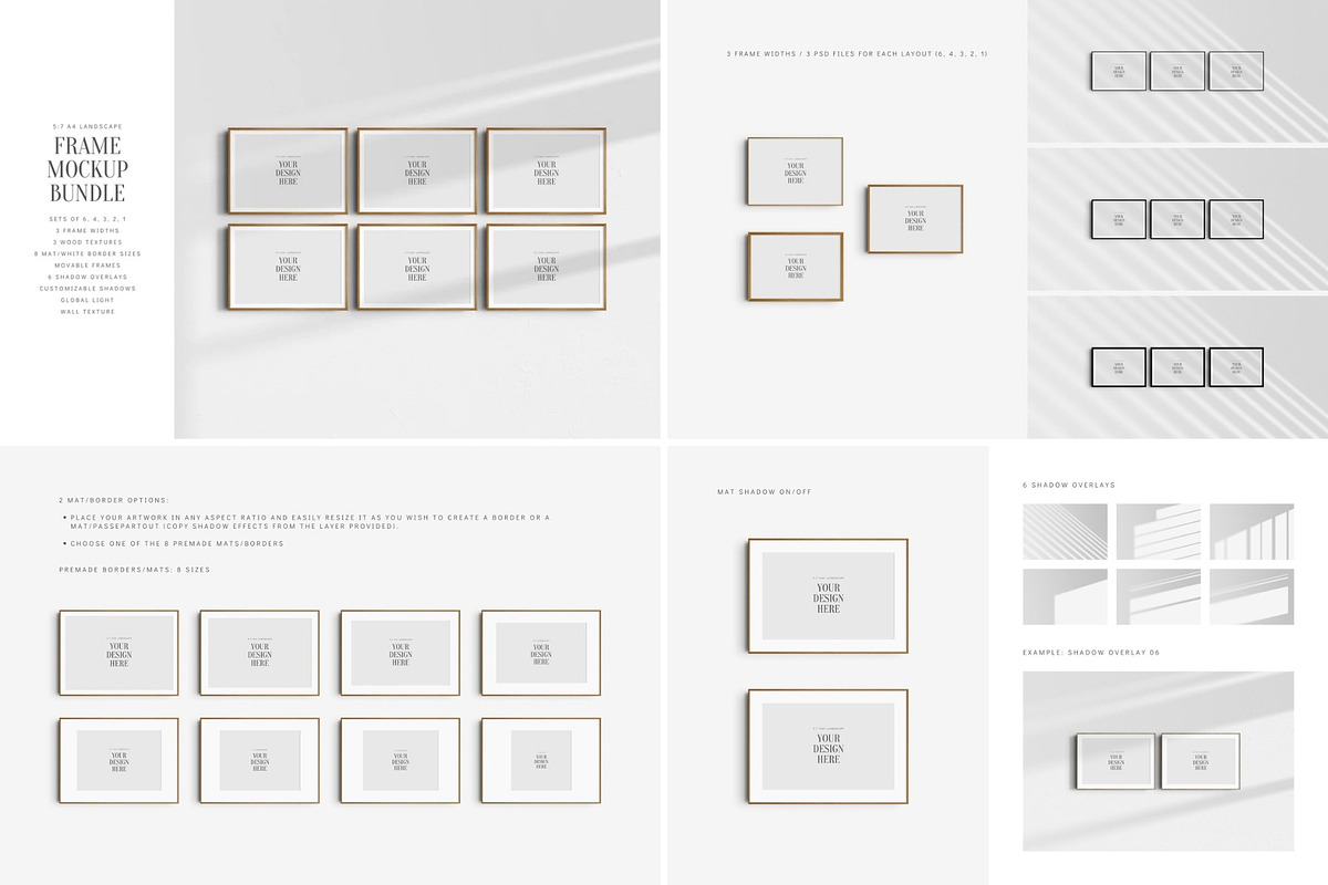 5:7 | 7:5 | A4 Frame Mockup Bundle, a Mockup by DESIGN BY nube (Photo 9 of 10)