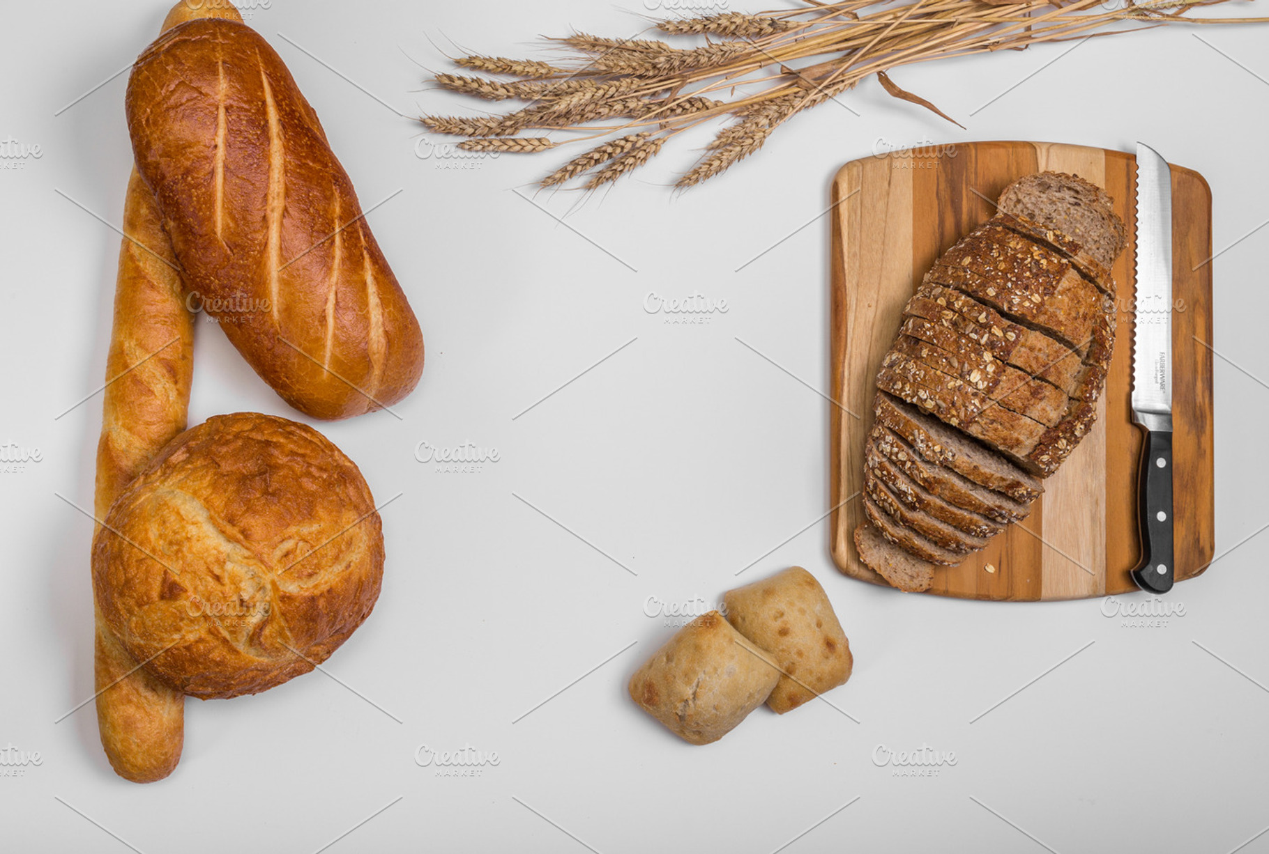 Bread header background stock photo containing baked and bread, a Food & Drink Photo by Athlos ArtLab
