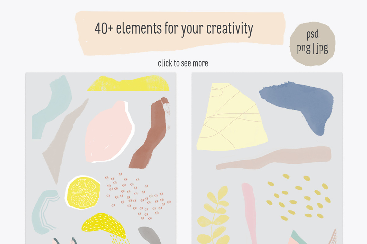 Abstract Fruits Collection, a Texture Illustration by dasha mo (Photo 8 of 8)