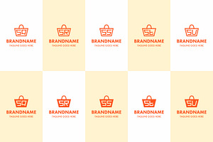 Letters SQ SR SS ST SU Bag Logo Set, a Branding & Logo Template by Pray Art Design Studio