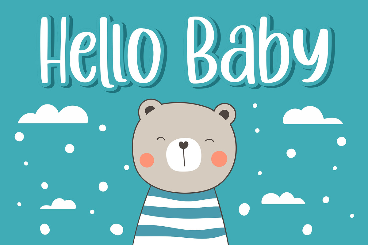 Cuttie Beary - Fun Handwritten Font preview 2