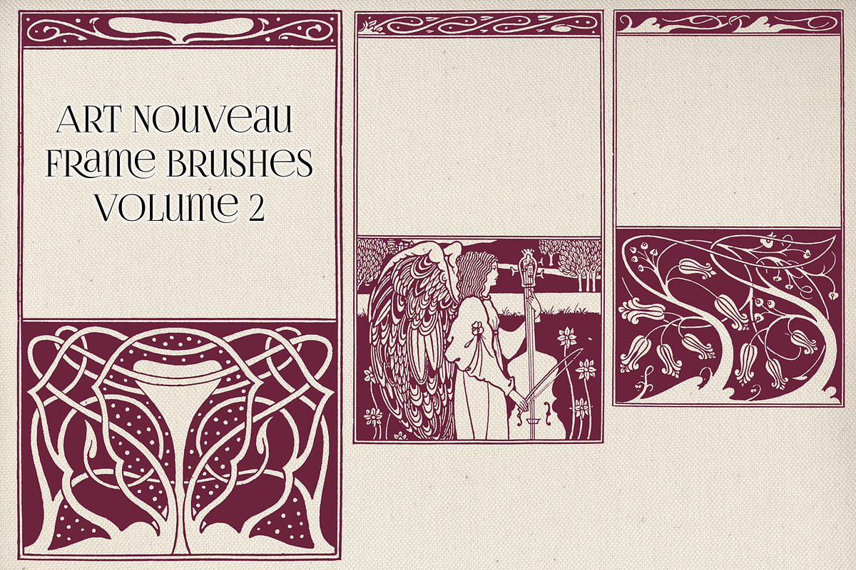 Art Nouveau Frame Brushes Vol 2 preview 3