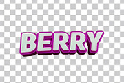 Berry PSD 3D Editable Text Effect, a Layer Style Add-On by TrueVector (Thumbnail 2 of 2)