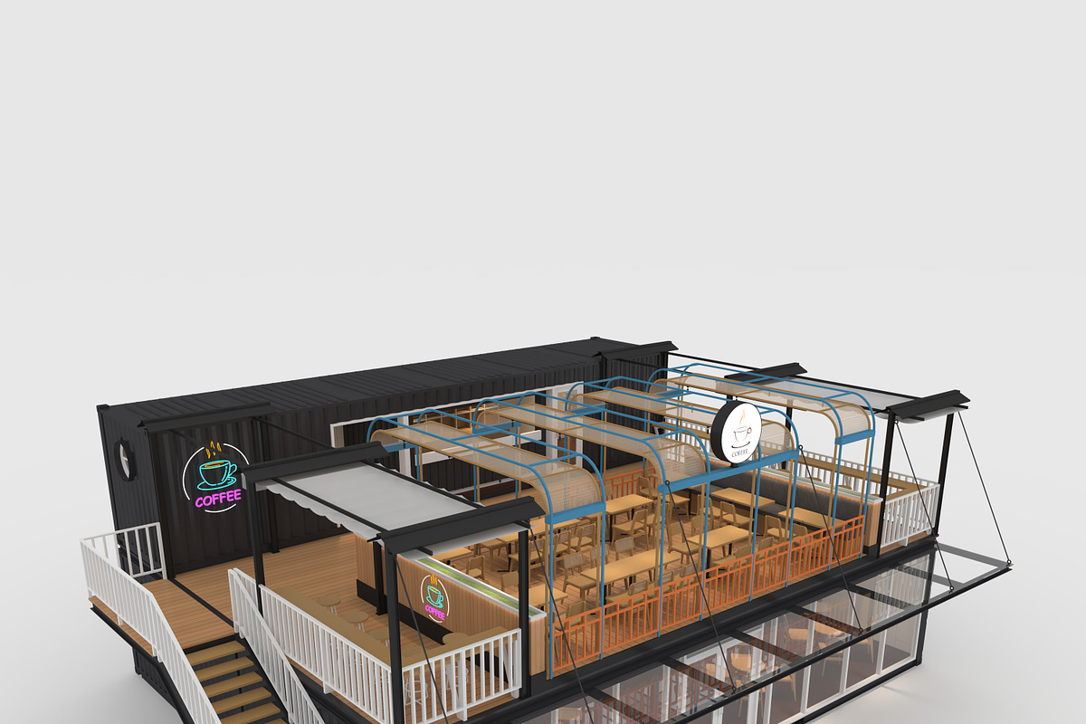 3D Model Container Cafe 16, an Architecture 3D Model by SR 3D Visual (Photo 8 of 20)
