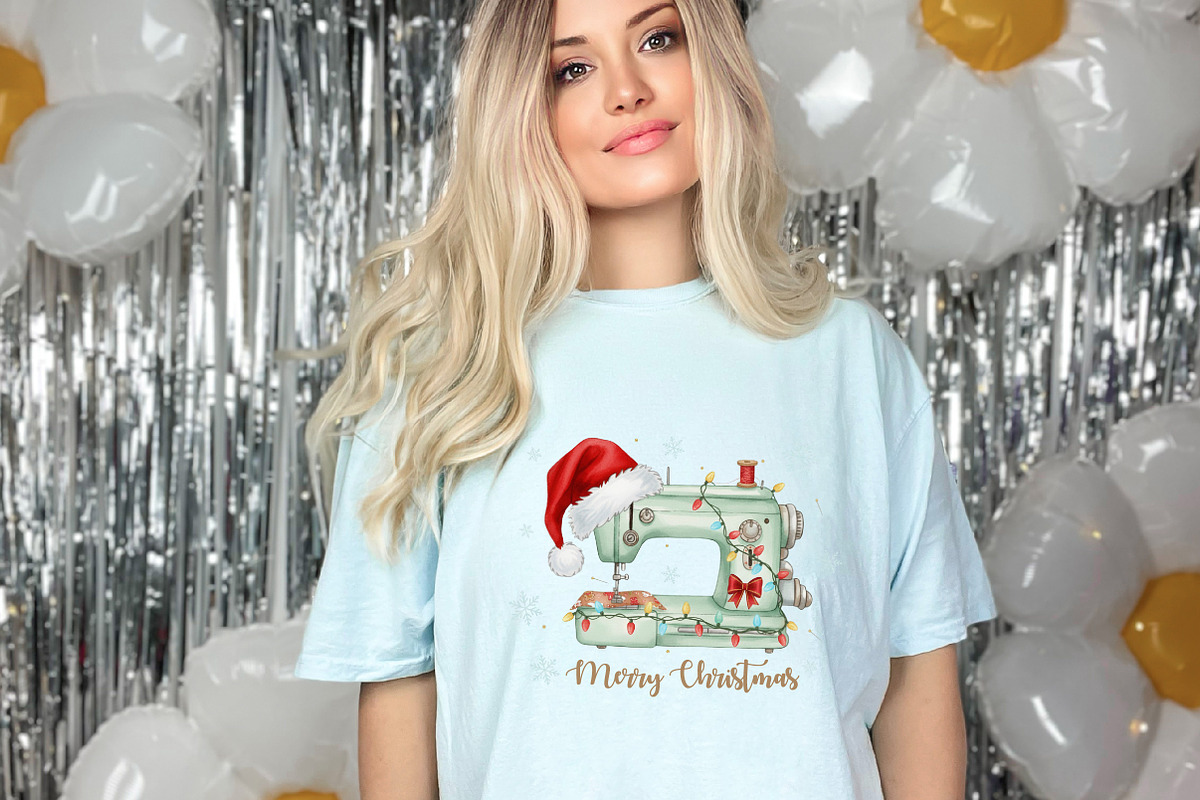 Christmas Sewing Machine PNG, an Illustration by designcity5 (Photo 6 of 8)