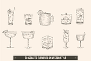 Hand Drawn Cocktails, a Food Illustration by Arshad Ali (Thumbnail 3 of 4)