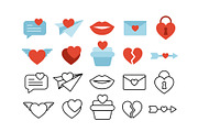 Set of Valentine Icons., a Decorative Illustration by kaisorn (Thumbnail 3 of 3)