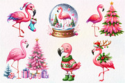Christmas Flamingo Sublimation, an Illustration by Dream Creation (Thumbnail 4 of 5)