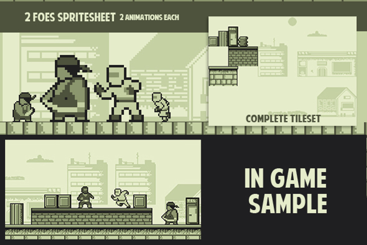 Gameboy Action Game Pack 2, a Graphic by Fassous game assets (Photo 3 of 3)