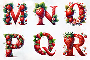Spring strawberry Alphabet clipart, an Illustration by RobertsArt (Thumbnail 6 of 7)