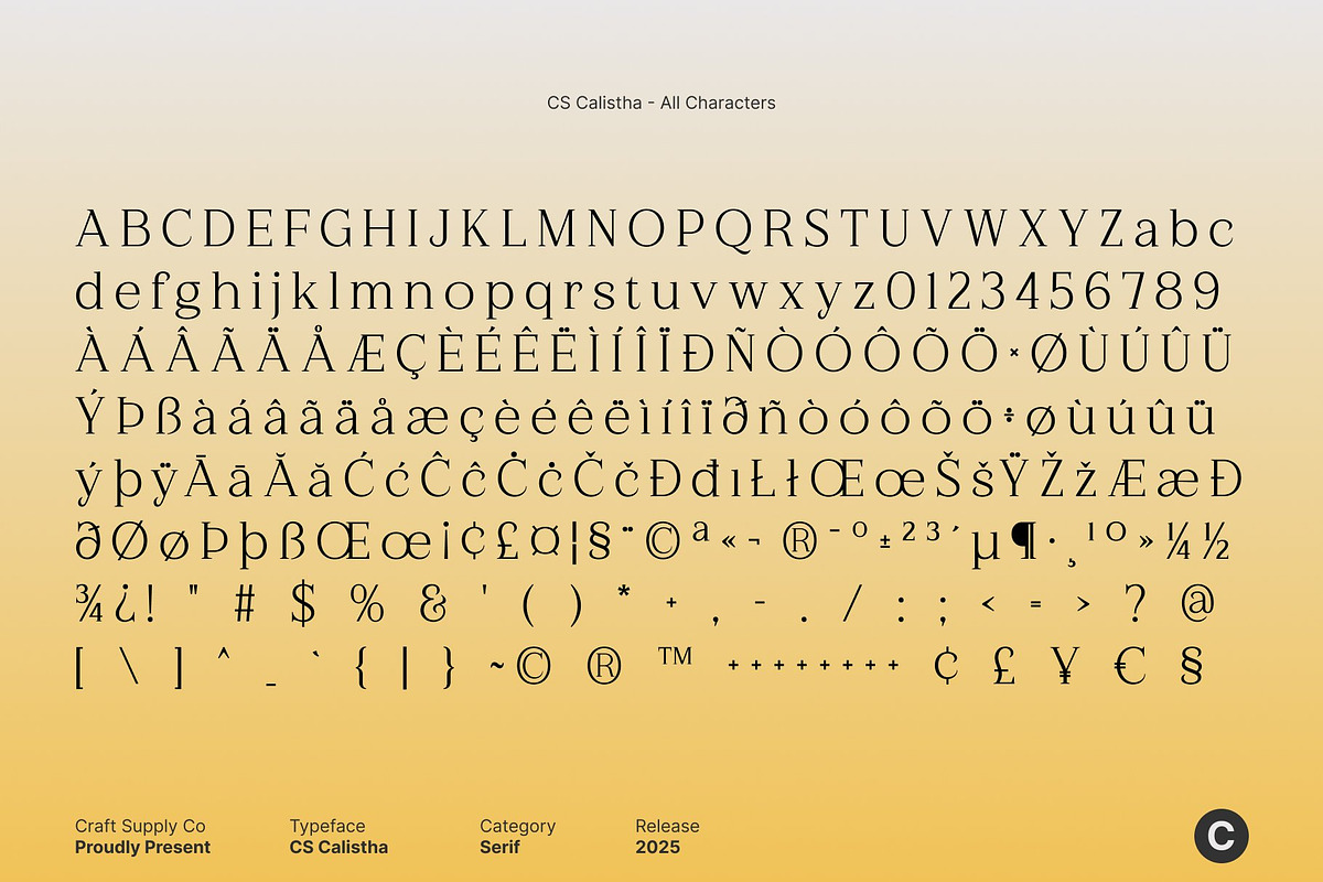 CS Calistha – Elegant Serif Font, a Serif Font by Craft Supply Co. (Photo 8 of 8)