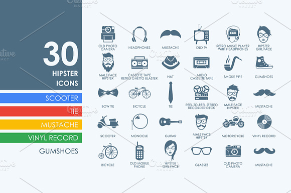 30 Hipster Icons