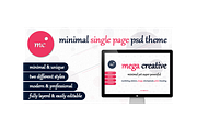 MC - Minimal PSD Theme, a Websites & App Template by Metrothemes (Thumbnail 1 of 3)