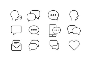 Communication icons representing, a Technology Illustration by ZinetroN