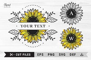 Sunflower Clipart, Sunflower SVG