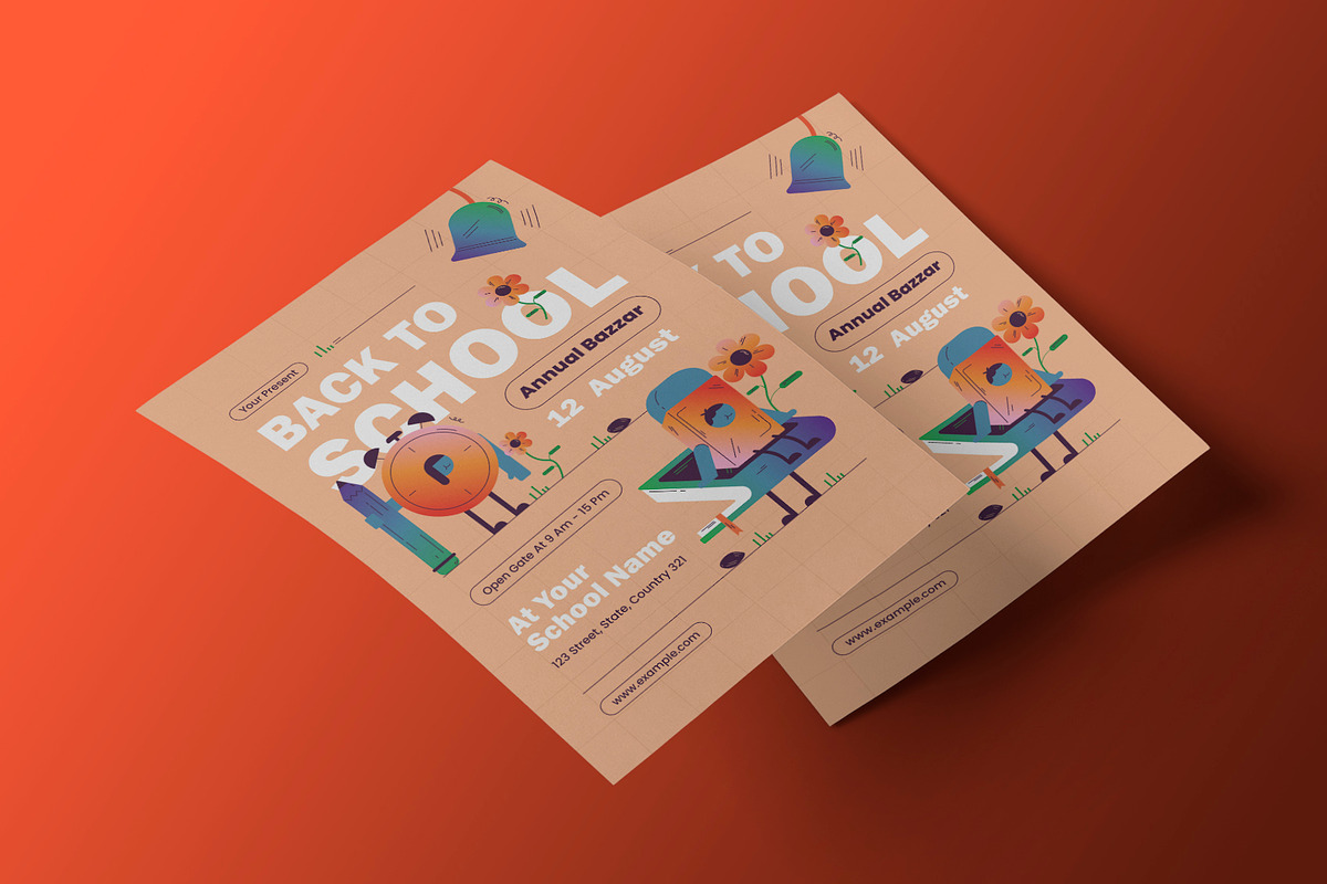 Creative Back to School Flyer, a Flyer Template by Neermana (Photo 3 of 4)