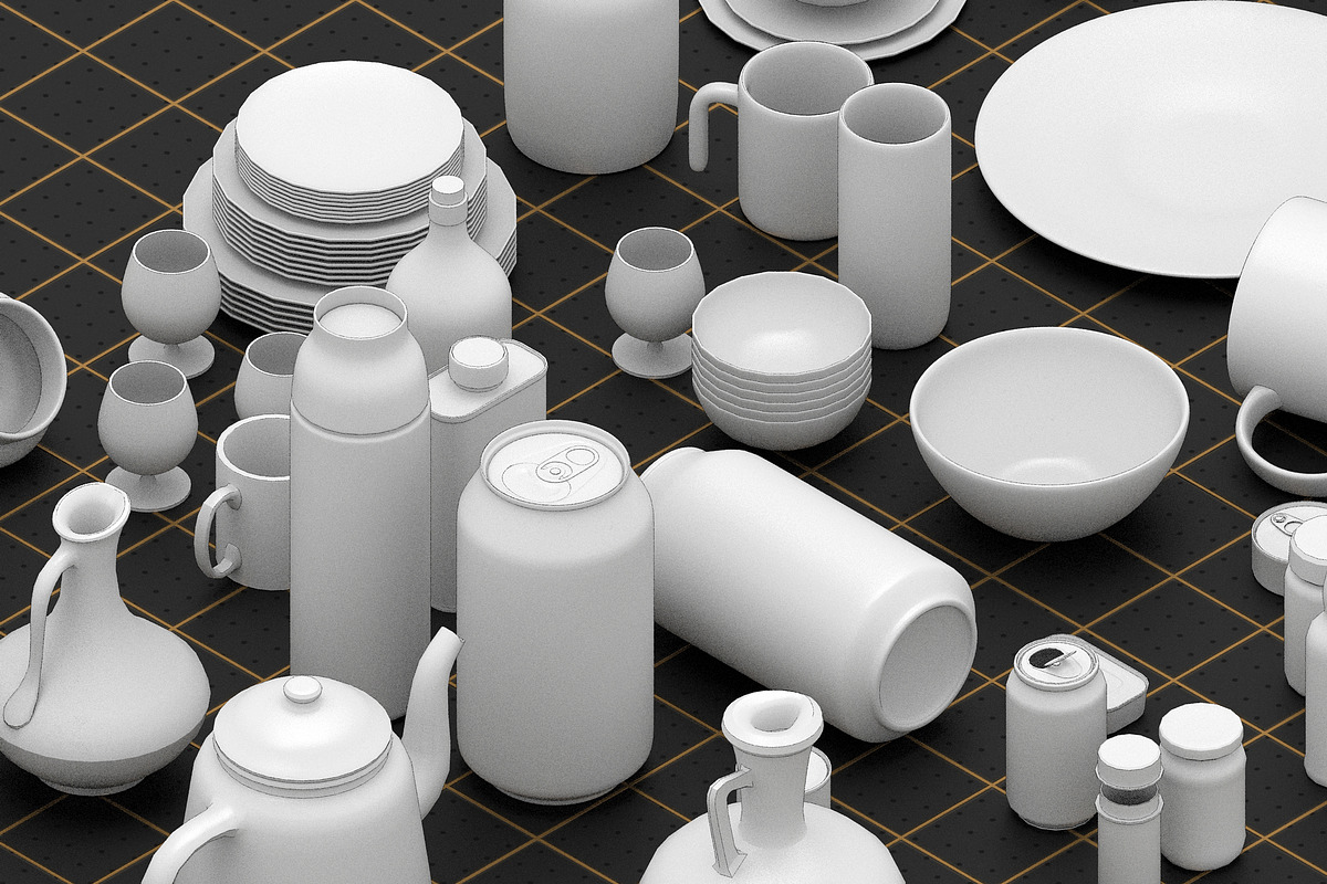 BASEMESH CANTEEN COLLECTION, a Food & Drink 3D Model by MohamedHussien1 (Photo 5 of 9)
