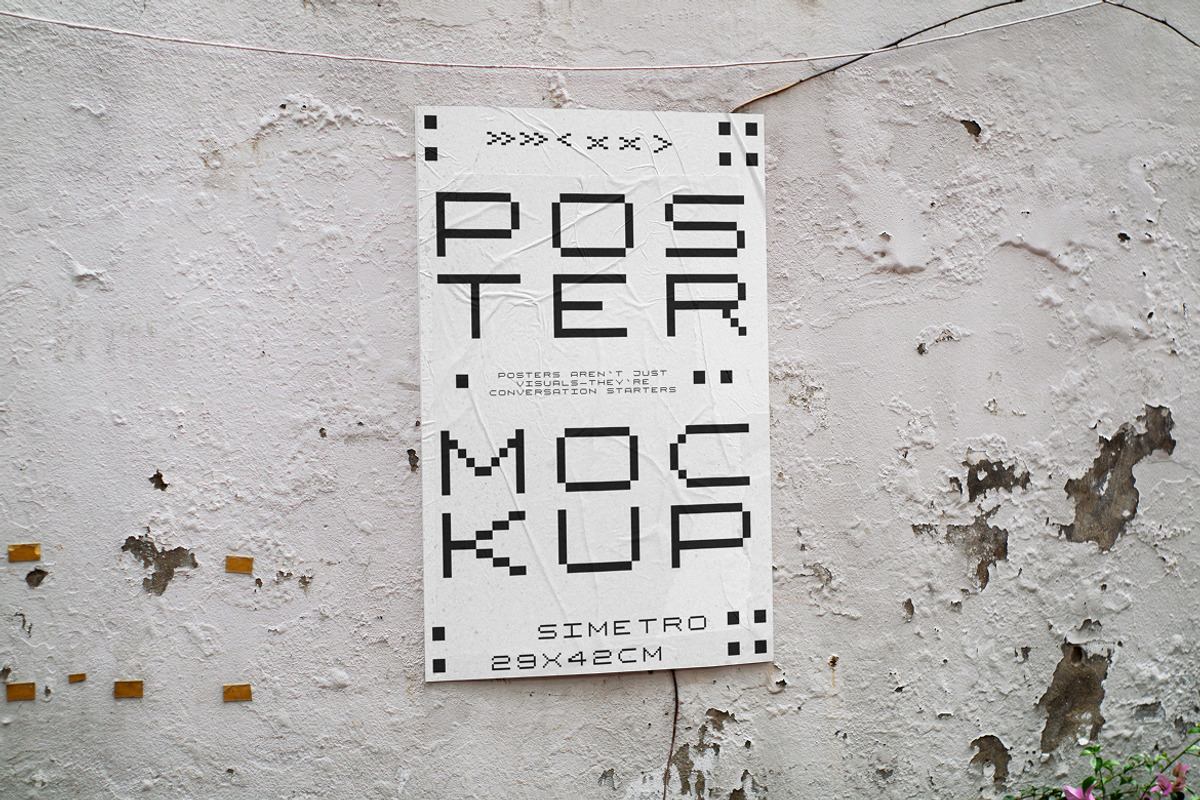 Thai Corner Poster Mockup - VOL, a Mockup by Simetrica Labs (Photo 2 of 3)