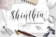 Shinthia Script, a Script Font by joelmaker (Thumbnail 1 of 6)