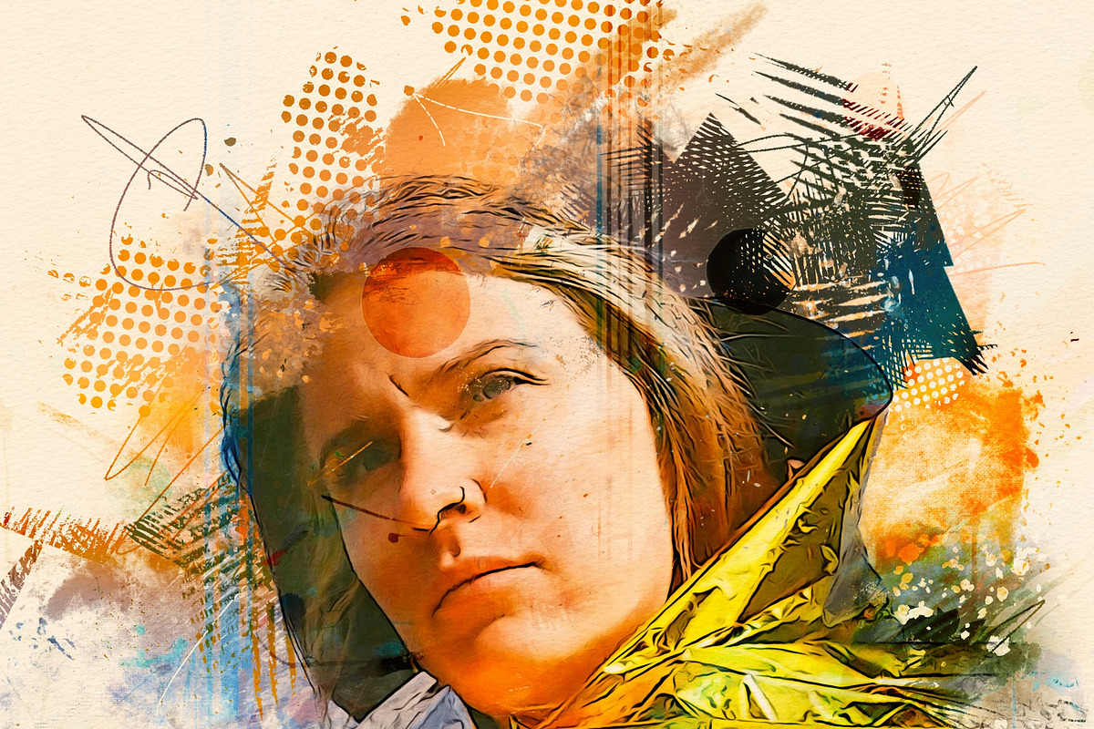 Portrait Photo Painting Effect PSD, a Brushes & More by zahidhossainalif (Photo 11 of 18)