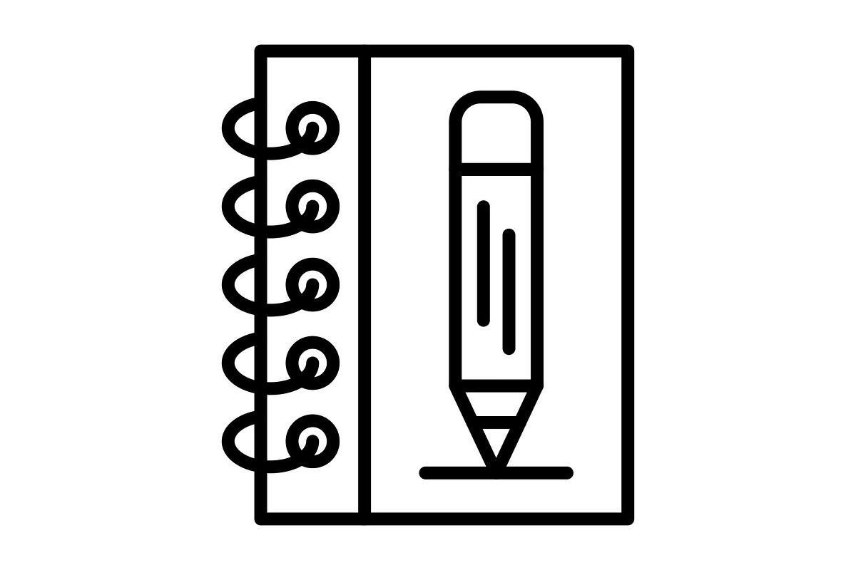 Sketchbook Line Icon, an Icon by Pexelpy
