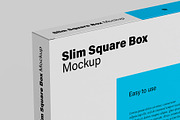 Slim Square Box Mockups - 6 views, a Mockup by Illusiongraphic (Thumbnail 10 of 15)
