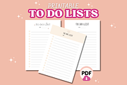 To Do Lists Templates, Printable, A4, a Print Template by GraphiCarola (Thumbnail 1 of 3)