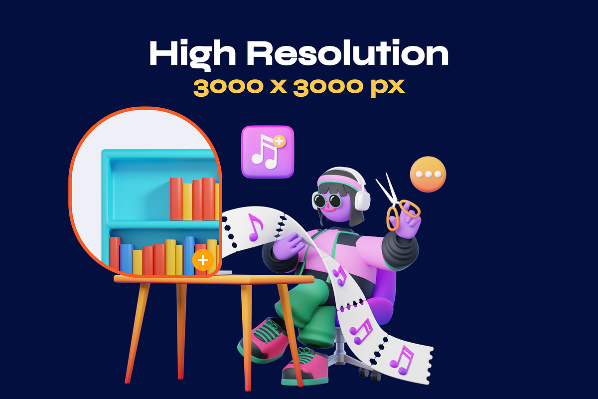 Live Streaming, Podcast 3D Character, a Characters & Person 3D Model by orenjidesign (Photo 3 of 8)