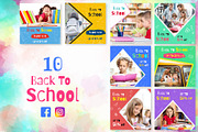 10 Back To School Banner, a Social Media Template by Nisha Droch (Thumbnail 1 of 4)
